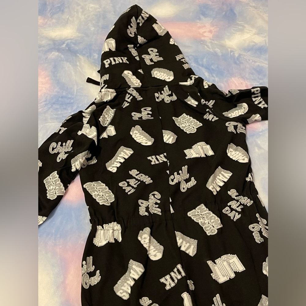 RARE PINK Sherpa Hooded One-Piece Onesie size XS - Picture 11 of 16